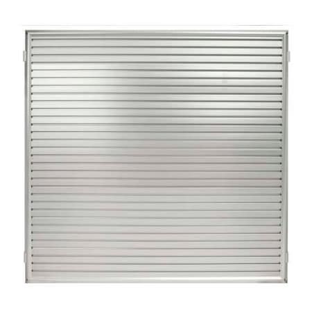 Lavi Industries Framed Slat Wall Panel, 48 x 48, Satin Aluminum 50-HSW1005/SA